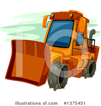 Royalty-Free (RF) Bulldozer Clipart Illustration by BNP Design Studio - Stock Sample #1375451