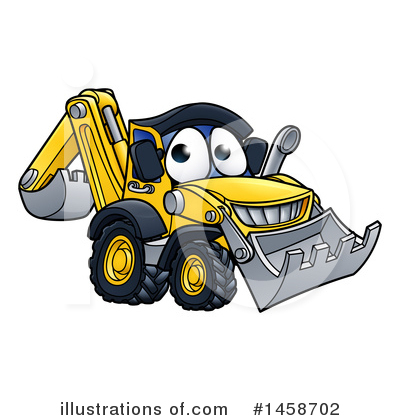 Royalty-Free (RF) Bulldozer Clipart Illustration by AtStockIllustration - Stock Sample #1458702