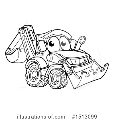 Royalty-Free (RF) Bulldozer Clipart Illustration by AtStockIllustration - Stock Sample #1513099