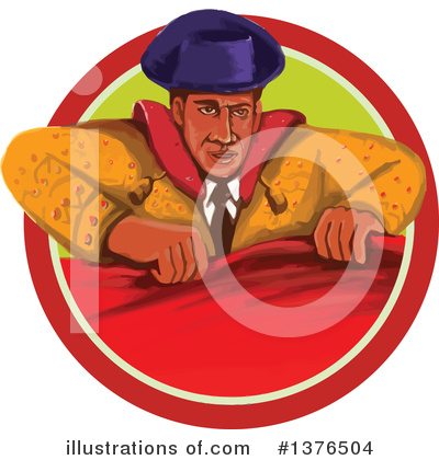 Royalty-Free (RF) Bullfighter Clipart Illustration by patrimonio - Stock Sample #1376504