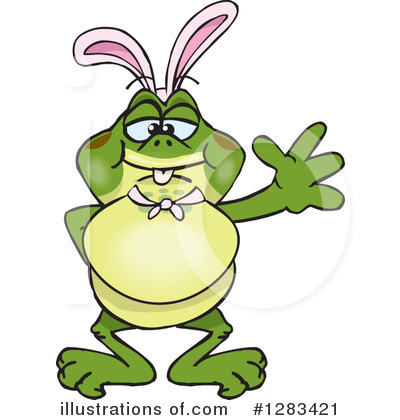Royalty-Free (RF) Bullfrog Clipart Illustration by Dennis Holmes Designs - Stock Sample #1283421