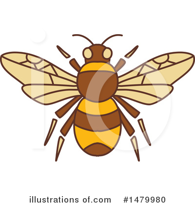 Bumble Bee Clipart #1479980 by patrimonio
