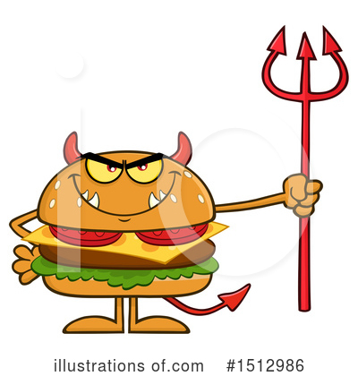 Royalty-Free (RF) Burger Clipart Illustration by Hit Toon - Stock Sample #1512986