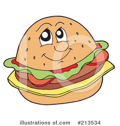 Royalty-Free (RF) Burger Clipart Illustration by visekart - Stock Sample #213534