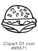 Burger Clipart #95671 by Hit Toon