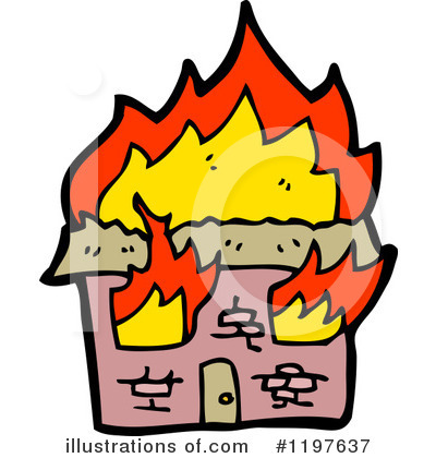 Royalty-Free (RF) Burning House Clipart Illustration by lineartestpilot - Stock Sample #1197637