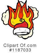 Burning Santa Hat Clipart #1187033 by lineartestpilot
