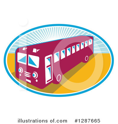 Royalty-Free (RF) Bus Clipart Illustration by patrimonio - Stock Sample #1287665