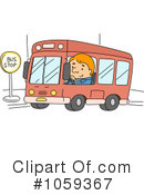 Bus Driver Clipart #1059367 by BNP Design Studio