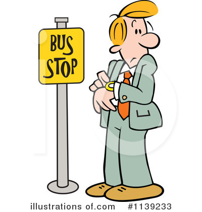 Royalty-Free (RF) Bus Stop Clipart Illustration by Johnny Sajem - Stock Sample #1139233