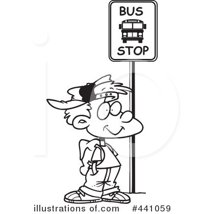 Royalty-Free (RF) Bus Stop Clipart Illustration by toonaday - Stock Sample #441059