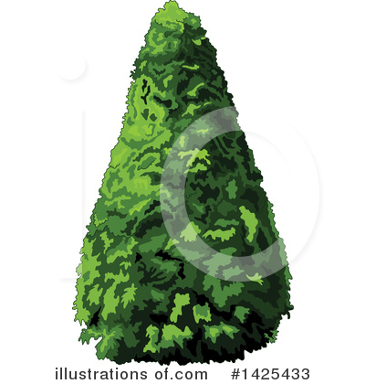 Royalty-Free (RF) Bush Clipart Illustration by Pushkin - Stock Sample #1425433