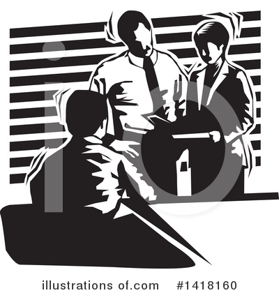 Business Team Clipart #1418160 by David Rey