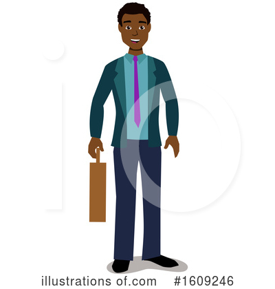 Black Businessman Clipart #1609246 by peachidesigns