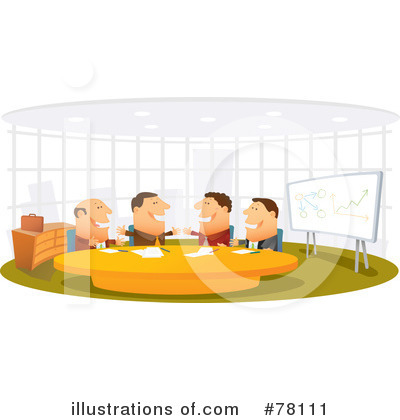 Royalty-Free (RF) Business Meeting Clipart Illustration by Qiun - Stock Sample #78111