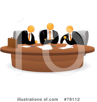 Royalty-Free (RF) Business Meeting Clipart Illustration by Qiun - Stock Sample #78112
