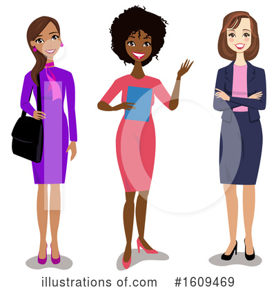 Business Woman Clipart #1609469 by peachidesigns