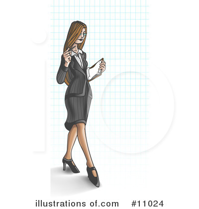 Royalty-Free (RF) Business Woman Clipart Illustration by Leo Blanchette - Stock Sample #11024