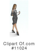 Business Woman Clipart #11024 by Leo Blanchette