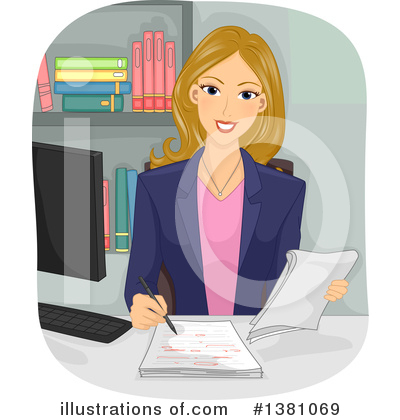Royalty-Free (RF) Business Woman Clipart Illustration by BNP Design Studio - Stock Sample #1381069