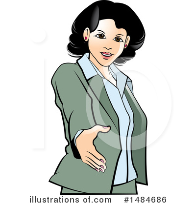 Royalty-Free (RF) Business Woman Clipart Illustration by Lal Perera - Stock Sample #1484686