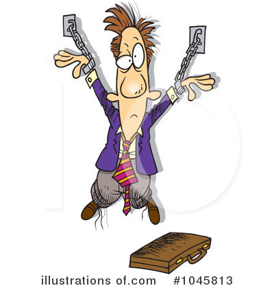 Royalty-Free (RF) Businessman Clipart Illustration by toonaday - Stock Sample #1045813