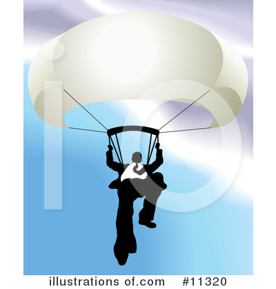 Parachuting Clipart #11320 by AtStockIllustration