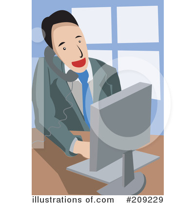 Royalty-Free (RF) Businessman Clipart Illustration by mayawizard101 - Stock Sample #209229