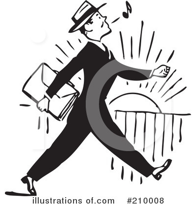 Royalty-Free (RF) Businessman Clipart Illustration by BestVector - Stock Sample #210008