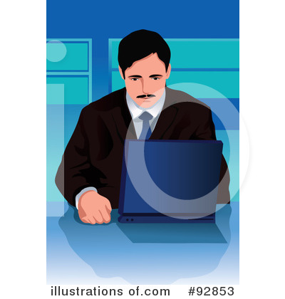 Royalty-Free (RF) Businessman Clipart Illustration by mayawizard101 - Stock Sample #92853
