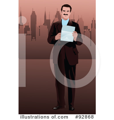 Royalty-Free (RF) Businessman Clipart Illustration by mayawizard101 - Stock Sample #92868