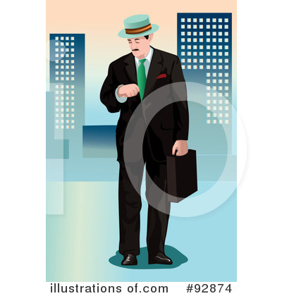 Royalty-Free (RF) Businessman Clipart Illustration by mayawizard101 - Stock Sample #92874
