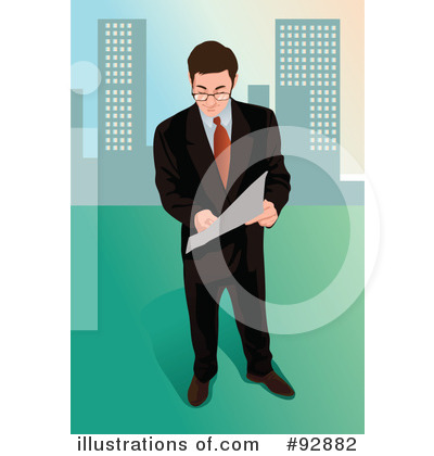 Royalty-Free (RF) Businessman Clipart Illustration by mayawizard101 - Stock Sample #92882