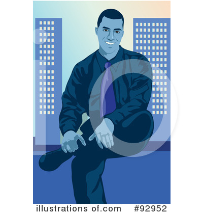 Royalty-Free (RF) Businessman Clipart Illustration by mayawizard101 - Stock Sample #92952