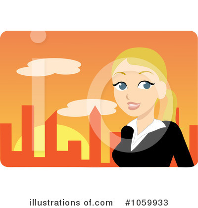 Royalty-Free (RF) Businesswoman Clipart Illustration by Rosie Piter - Stock Sample #1059933