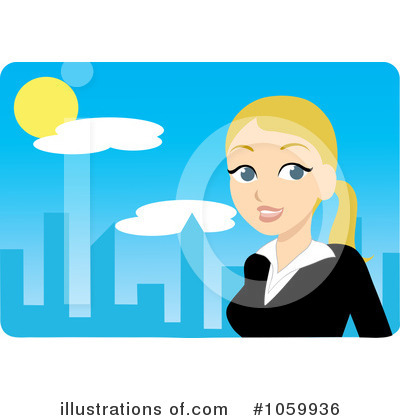 Royalty-Free (RF) Businesswoman Clipart Illustration by Rosie Piter - Stock Sample #1059936