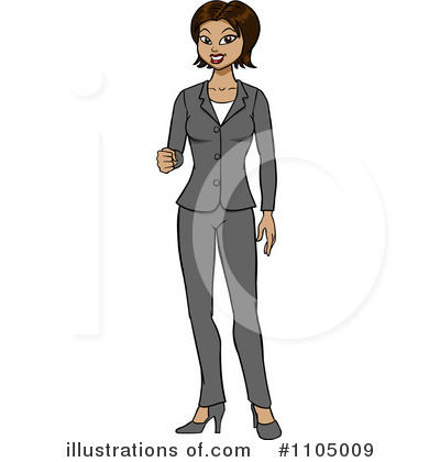 Royalty-Free (RF) Businesswoman Clipart Illustration by Cartoon Solutions - Stock Sample #1105009