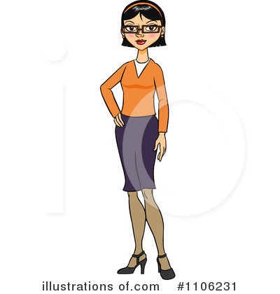 Royalty-Free (RF) Businesswoman Clipart Illustration by Cartoon Solutions - Stock Sample #1106231