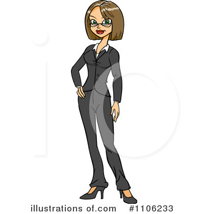 Royalty-Free (RF) Businesswoman Clipart Illustration by Cartoon Solutions - Stock Sample #1106233