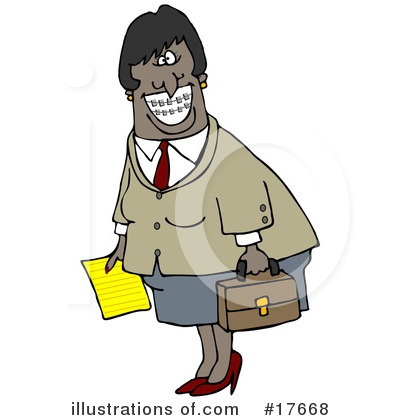Royalty-Free (RF) Businesswoman Clipart Illustration by djart - Stock Sample #17668