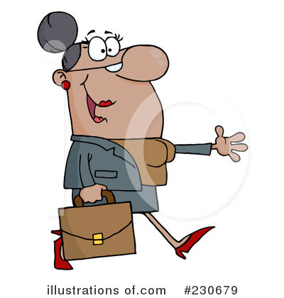 Royalty-Free (RF) Businesswoman Clipart Illustration by Hit Toon - Stock Sample #230679