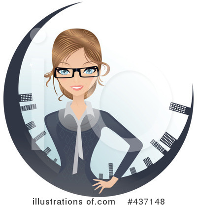 Royalty-Free (RF) Businesswoman Clipart Illustration by Melisende Vector - Stock Sample #437148