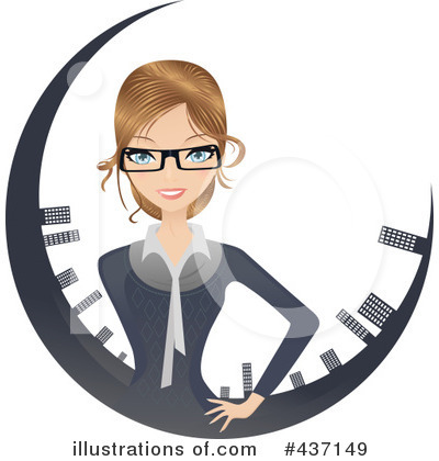 Royalty-Free (RF) Businesswoman Clipart Illustration by Melisende Vector - Stock Sample #437149