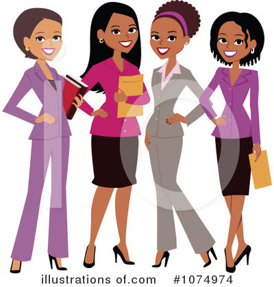 Royalty-Free (RF) Businesswomen Clipart Illustration by Monica - Stock Sample #1074974