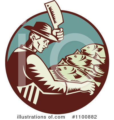 Royalty-Free (RF) Butcher Clipart Illustration by patrimonio - Stock Sample #1100882