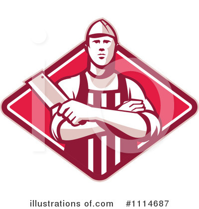 Royalty-Free (RF) Butcher Clipart Illustration by patrimonio - Stock Sample #1114687