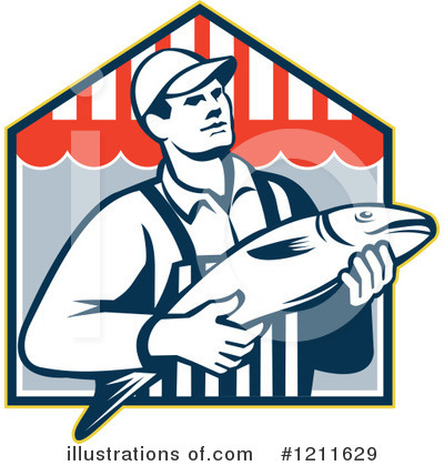 Fishmonger Clipart #1211629 by patrimonio