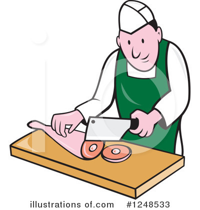 Royalty-Free (RF) Butcher Clipart Illustration by patrimonio - Stock Sample #1248533