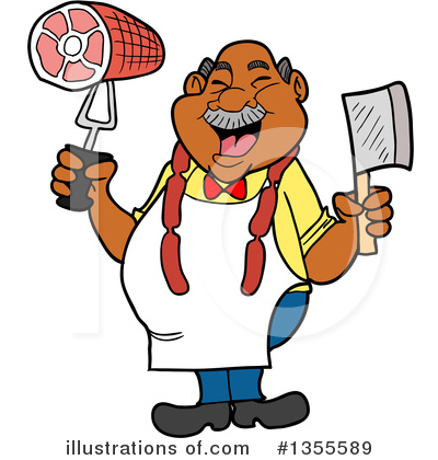 Meat Cleaver Clipart #1355589 by LaffToon