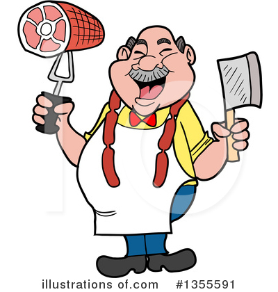 Meat Cleaver Clipart #1355591 by LaffToon